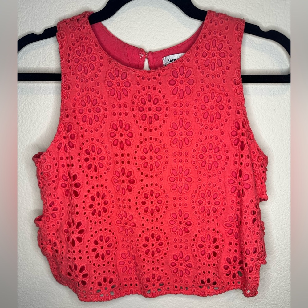 Abercrombie & Fitch - Crop Top - Pink - Floral - Size S